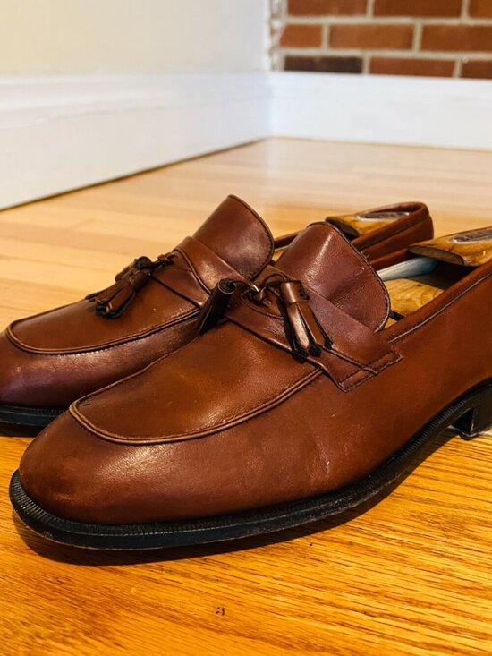 Vintage Bally Of Switzerland Shoes Mens 10 D Alassio Dress Slip On Tassel Loafer main image 14